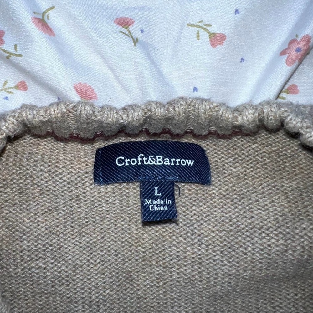 Croft & Barrow Tan Knit Sweater